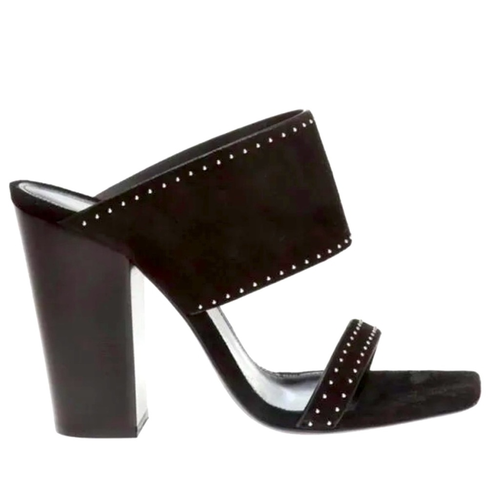 Saint Laurent Black Oak Suede Shoes Size 38.5